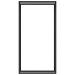 vidaXL Étagère à bois de chauffage Noir mat 80 x 28 x 154 cm Acier