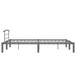 vidaXL Cadre de lit sans matelas gris métal 120x200 cm