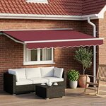 vidaXL Auvent rétractable manuel Bordeaux 3 x 2 5 m