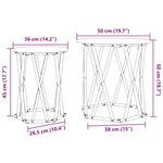 Tables d'appoint vidaXL 2 Pièces en bois noir stratifié