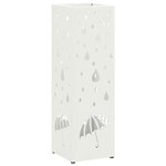 vidaXL Porte-parapluie avec stockage Blanc 15 5 x 15 5 x 49 cm Métal