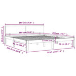 vidaXL Cadre de lit sans matelas blanc 180x200 cm