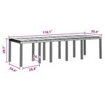 vidaXL Ensemble de salle à manger de jardin avec coussins 13 Pièces