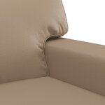 vidaXL Ensemble de canapés 2 Pièces avec coussins cappuccino similicuir