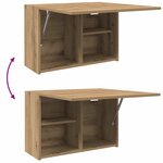 vidaXL Armoire murale de bain chêne artisanal bois d'ingénierie