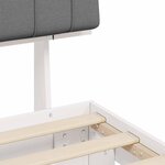 vidaXL Cadre de lit avec tête de lit rembourrée Gris clair 90 x 200 cm