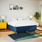 vidaXL Cadre de lit sans matelas bleu 200x200 cm tissu