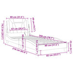 vidaXL Cadre de lit avec LED sans matelas blanc 80x200 cm