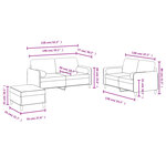 vidaXL Ensemble de canapés 3 Pièces avec coussins crème velours