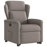 vidaXL Fauteuil inclinable électrique taupe tissu