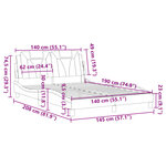 vidaXL Cadre de lit sans matelas blanc 140x190 cm similicuir