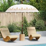 vidaXL Parasol balinais Crème (210-220) x 260 cm Coton et bois massif