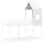 vidaXL Toit de lit pour enfants blanc 60x99x139 5cm bois de pin massif