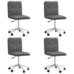 vidaXL Chaises à manger lot de 4 gris similicuir