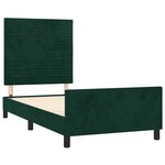 vidaXL Cadre de lit sans matelas vert foncé 90x200 cm velours