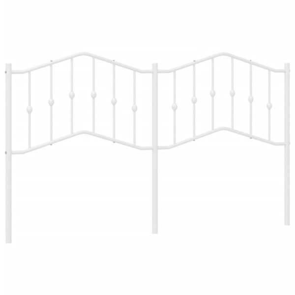vidaXL Tête de lit métal blanc 180 cm