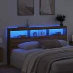 vidaXL Tête de lit Chêne artisanal 200 x 17 x 102 cm Bois d'ingénierie