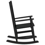 vidaXL Chaises à bascule enfants lot de 2 noir bois de peuplier massif