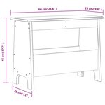 vidaXL Banc d'entrée 60x28x45 cm bois de pin massif