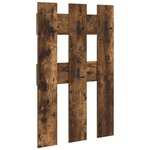 vidaXL Porte-manteau mural avec stockage Chêne fumé 65 x 3 x 100 cm