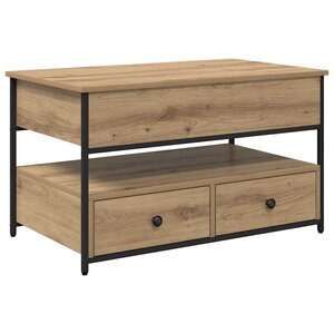 vidaXL Table basse Chêne artisanal 85 x 50 x 50 cm Bois d'ingénierie