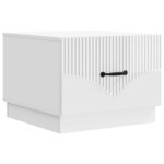 vidaXL Table basse Blanc brillant 49 x 50 x 37 cm Bois d'ingénierie