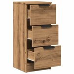 vidaXL Buffets 2 Pièces chêne artisanal 30x30x70 cm bois d'ingénierie
