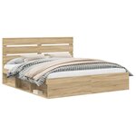 vidaXL Cadre de lit Sonoma 180 x 200 cm Bois de pin massif