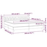 vidaXL Sommier à lattes de lit avec matelas Crème 200x200 cm Tissu