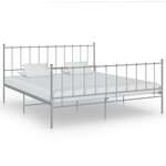 vidaXL Cadre de lit Gris Métal 200x200 cm