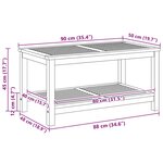 vidaXL Table d'appoint Marron 90 x 50 x 45 cm Bois d'Acacia Massif