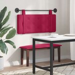 vidaXL Tête de lit suspendue Bordeaux Velours