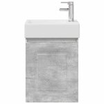 vidaXL Meuble de salle de bain avec robinet Gris béton