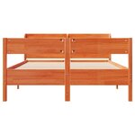 vidaXL Cadre de lit sans matelas cire marron 120x190cm bois pin massif