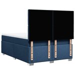 vidaXL Sommier à lattes de lit avec matelas Bleu 160x200 cm Tissu
