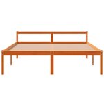 vidaXL Lit pour personne âgée cire marron 160x200cm bois de pin massif