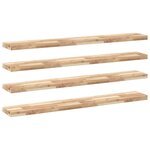 vidaXL Étagères flottantes 4 Pièces 140x20x4 cm acacia massif non traité