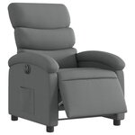 vidaXL Fauteuil inclinable électrique Gris foncé Tissu