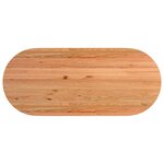 vidaXL Table à manger marron clair bois de chêne massif ovale