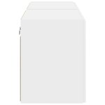 vidaXL Meuble TV mural 2 Pièces Blanc 59 5 x 31 x 40 cm Bois d'ingénierie