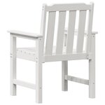 vidaXL Chaise de jardin. 6 Pièces Blanc 65.5 x 55.5 x 88cm Plastique