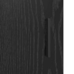 vidaXL Ensemble de mobilier de salle de bain avec étagère Chêne noir