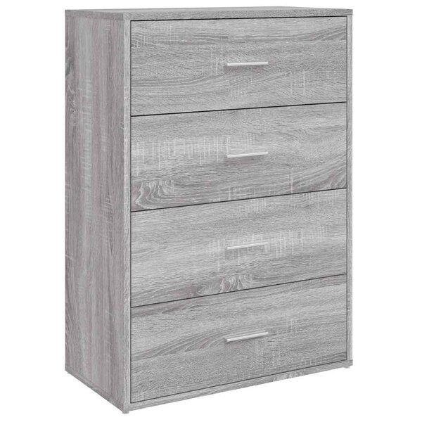 vidaXL Buffet sonoma gris 60x31x84 cm bois d'ingénierie