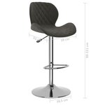 vidaXL Tabourets de bar lot de 2 gris foncé velours