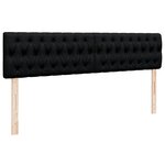 VidaXL Cadre de lit ottoman avec matelas noir 180x200cm tissu