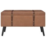 Banquette pouf tabouret meuble tabourets de rangement 3 Pièces marron synthétique 3002180