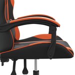 vidaXL Chaise de jeu Noir et orange Similicuir