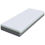 vidaXL Matelas Blanc et Gris 70 x 200 cm Ressort ensaché