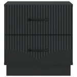 vidaXL Cabinet de chevet avec tiroir 2 Pièces Noir 43 x 34 5 x 44 5 cm