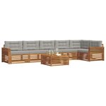 vidaXL Ensemble de canapés d'extérieur 7 Pièces Gris Naturel et Clair